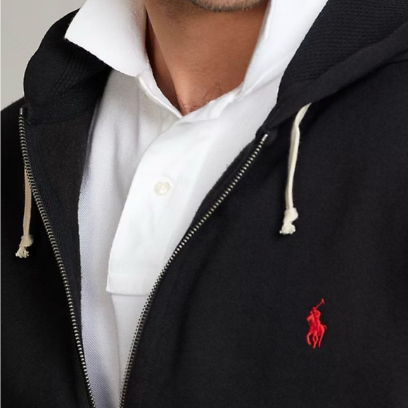 Polo by Ralph Lauren Black Hoodie with Red Logo-Size 3XLT - Picture 4 of 9